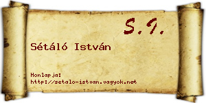 Sétáló István névjegykártya